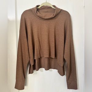 American Eagle Cropped Mock Neck Long Sleeve